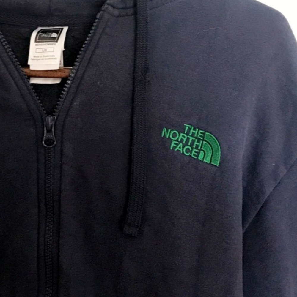 North Face Navy and Green Jacket